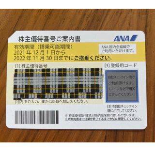 エーエヌエー(ゼンニッポンクウユ)(ANA(全日本空輸))のANA 株主優待券 全日空 株主優待　1枚　送料込み(その他)