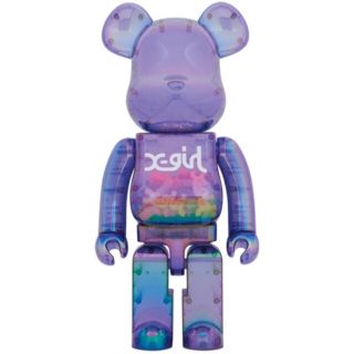 ベアブリック(BE@RBRICK)のBE@RBRICK X-girl CLEAR PURPLE 1000%(その他)