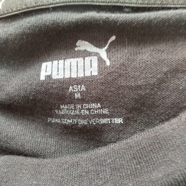 PUMA(プーマ)のプーマロゴ入り黒ロング T シャツ レディースのトップス(Tシャツ(半袖/袖なし))の商品写真