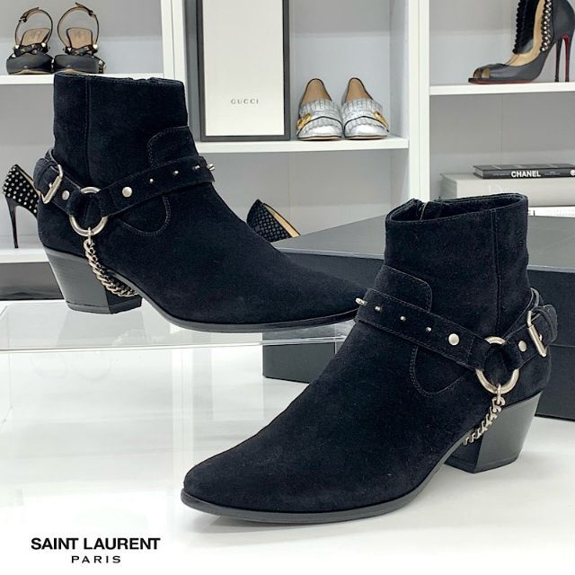 サンローラン SAINT LAUREN スタッズ レディース ショートブーツ