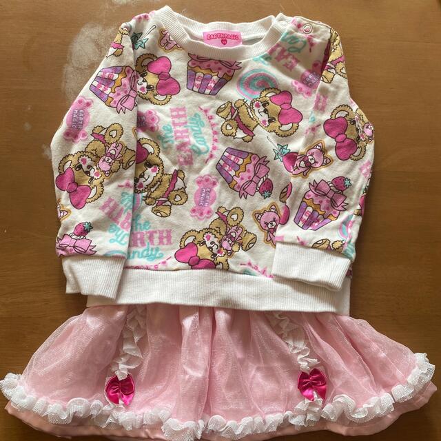 EARTHMAGIC(アースマジック)の専用。ワンピ、シルキーパンダ キッズ/ベビー/マタニティのキッズ服女の子用(90cm~)(ワンピース)の商品写真