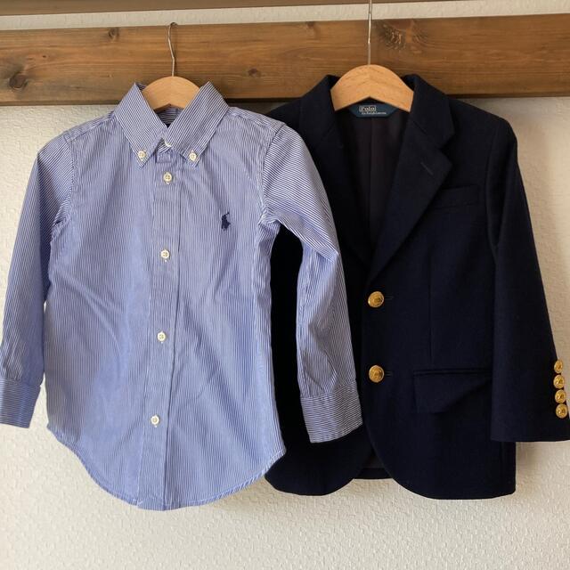 POLO RALPH LAUREN(ポロラルフローレン)のポロ　ラルフローレン　キッズ　ジャケットとシャツ　セット キッズ/ベビー/マタニティのキッズ服男の子用(90cm~)(ドレス/フォーマル)の商品写真