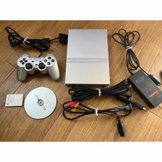 プレイステーション2(PlayStation2)のSONY PS2 シルバー SCPH-75000 ソフト付属(家庭用ゲーム機本体)