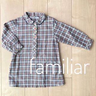 ファミリア(familiar)のfamiliar シャツワンピース 90(ワンピース)