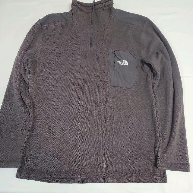 THE NORTH FACE(ザノースフェイス)の【ノースフェイス】ニット　裏起毛　メンズ　XL相当　チャコールグレー メンズのトップス(ニット/セーター)の商品写真