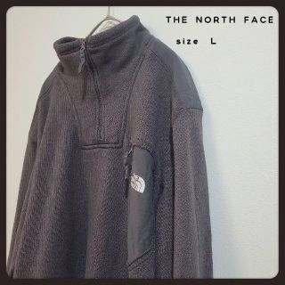 ザノースフェイス(THE NORTH FACE)の【ノースフェイス】ニット　裏起毛　メンズ　XL相当　チャコールグレー(ニット/セーター)