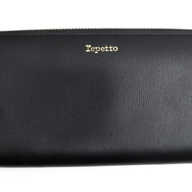 レペット／Repetto 長財布 財布 ウォレット レディース 女性 女性用レザー 革 本革 ブラック 黒  M0395BCD PORTEFEUILLE 小銭入れあり ラウンドジップ ラウンドファスナー