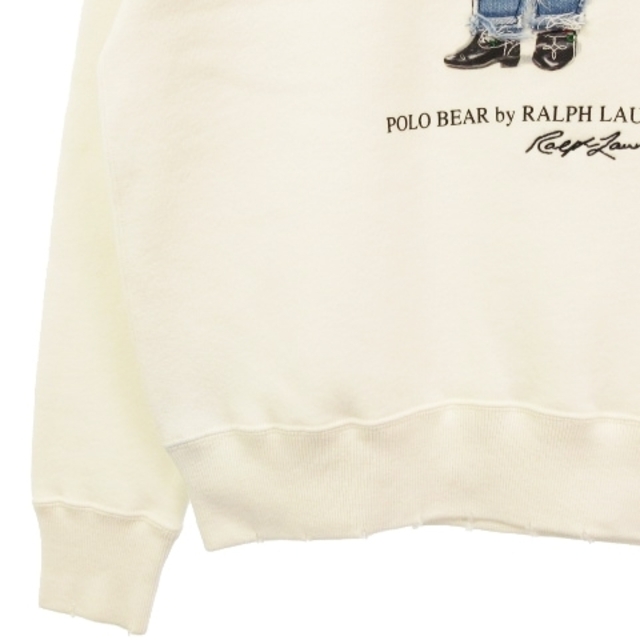 POLO RALPH LAUREN(ポロラルフローレン)のポロ ラルフローレン 美品 ポロベア トレーナー スウェット 裏起毛 白 S レディースのトップス(トレーナー/スウェット)の商品写真