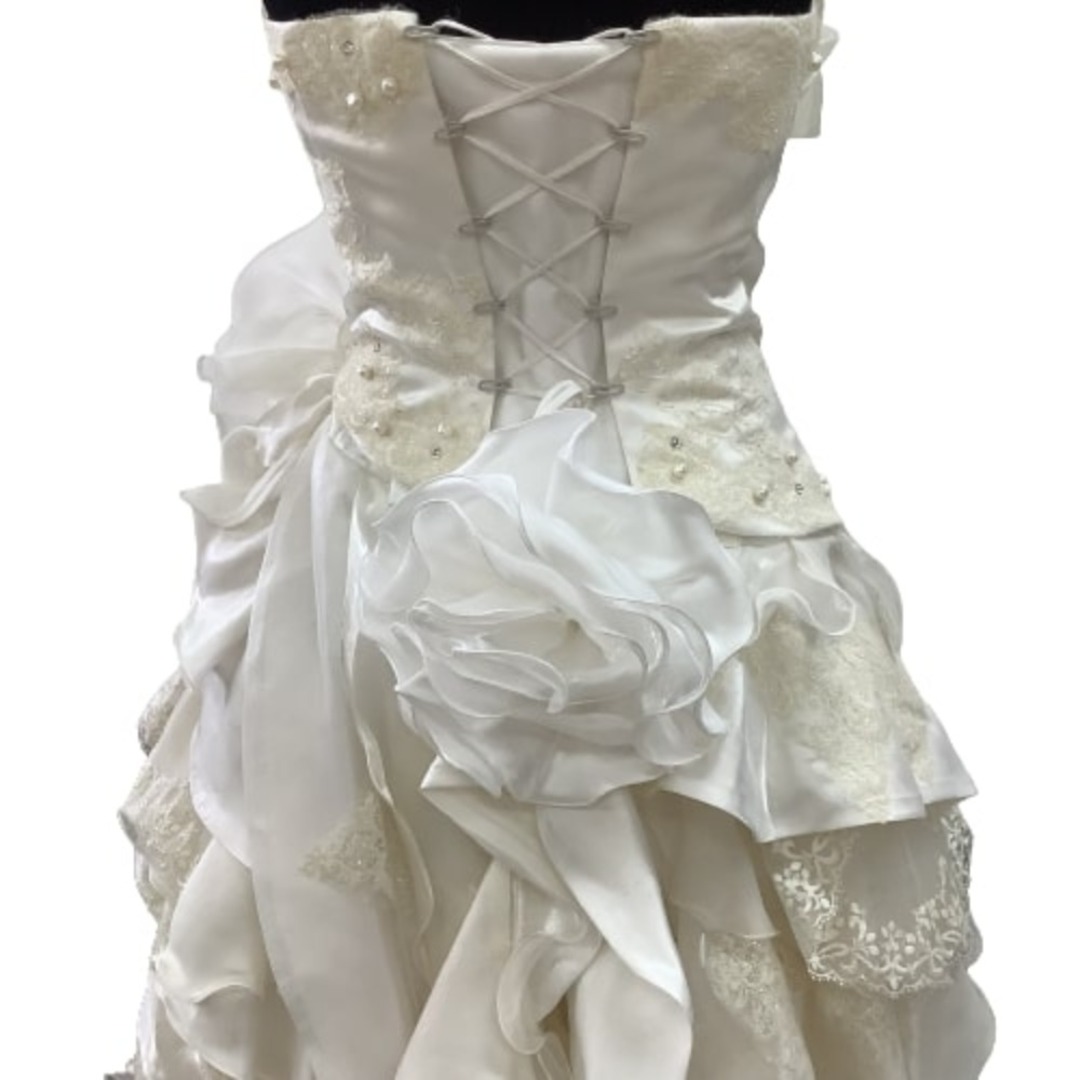 ♪♪ 幸輝 KOKI レディース ウェディングドレス Aライン ホワイト150cmバック