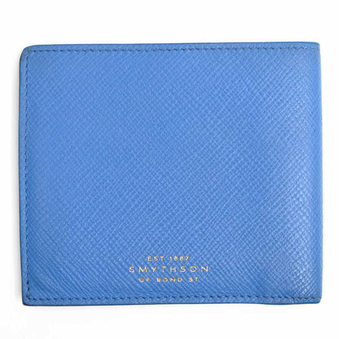 Smythson(スマイソン)のスマイソン／SMYTHSON 財布 ウォレット メンズ 男性 男性用レザー 革 本革 ライトブルー 水色  6 Card Wallet 二つ折り 小銭入れなし 札入れ メンズのファッション小物(長財布)の商品写真