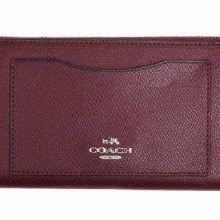 コーチ(COACH)のコーチ／COACH 長財布 財布 ウォレット レディース 女性 女性用レザー 革 本革 レッド ブラウン 赤 茶  F54007 アコーディオン ジップ アラウンド CROSSGRAIN LEATHER ACCORDION ZIP AROUND 小銭入れあり ラウンドジップ ラウンドファスナー(財布)