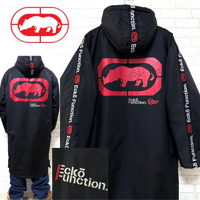 ECKO FUNCTION エコー ビッグロゴ 裏ボア ベンチコート | フリマアプリ ラクマ