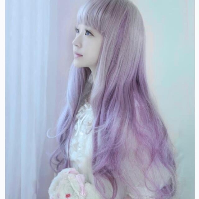 PRISILA(プリシラ)の❤︎ここあ様専用❤︎.*🌸ゆるふわカールロングヘアウィッグ✨️ラベンダー 前髪有 レディースのウィッグ/エクステ(ロングカール)の商品写真