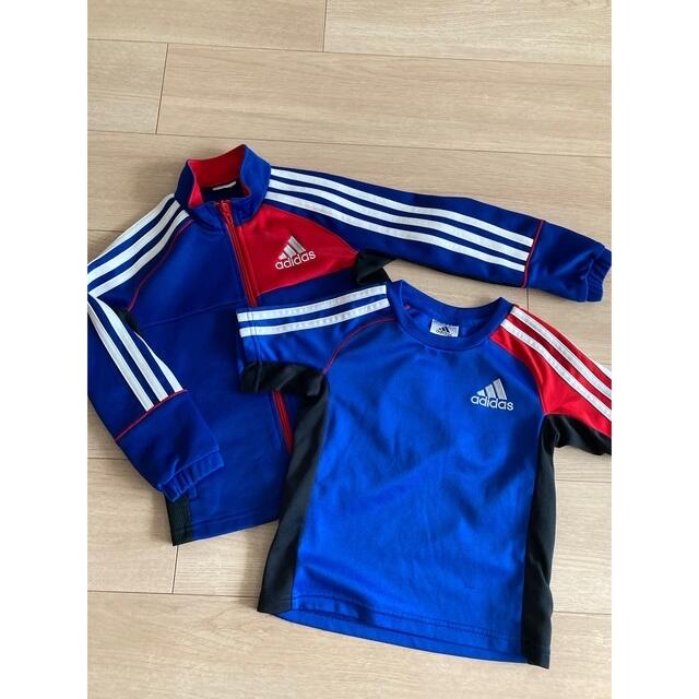 adidas(アディダス)のadidas◆ジャージ上着 Tシャツ セット110 キッズ/ベビー/マタニティのキッズ服男の子用(90cm~)(Tシャツ/カットソー)の商品写真