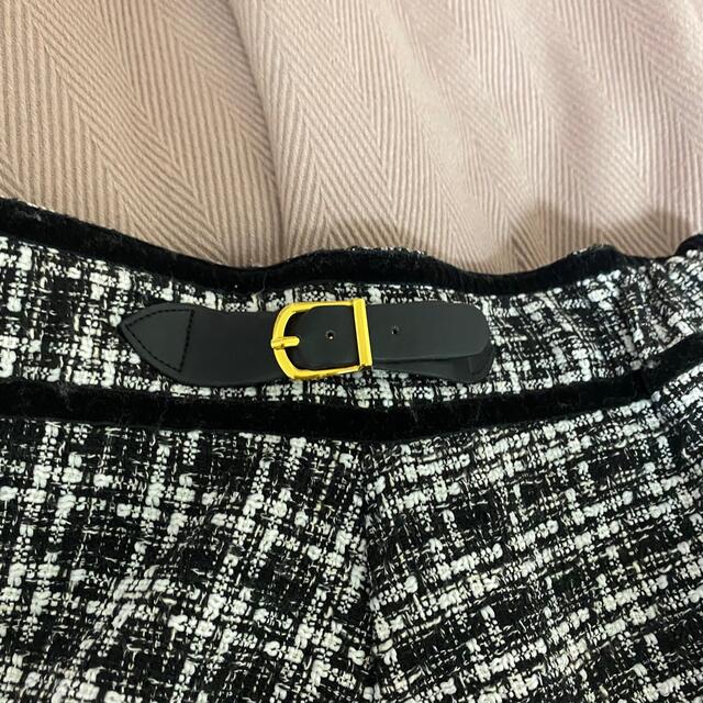 evelyn(エブリン)のAnMILLE サイドベルト台形ツイードスカート レディースのスカート(ミニスカート)の商品写真