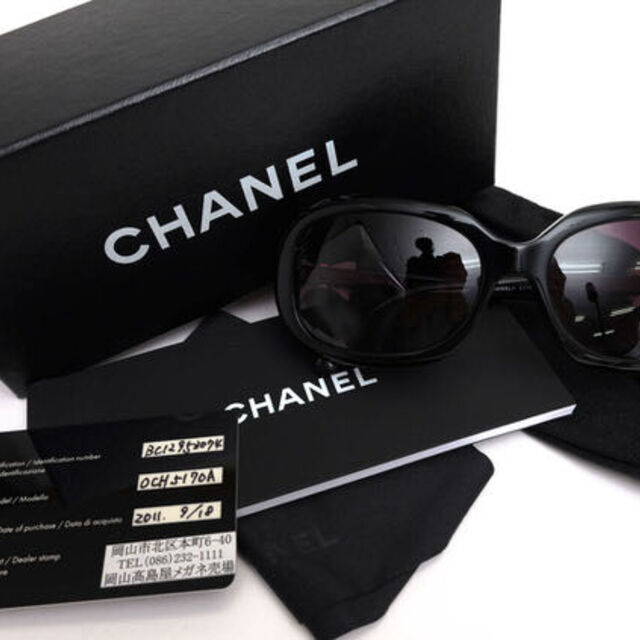 CHANEL シャネル リボン サングラス ブラック 5171 c.888/3F 60□17 135 レディース