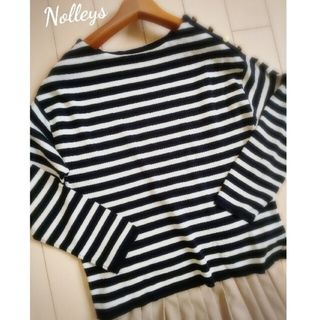 ノーリーズ(NOLLEY'S)の☆美品 ノーリーズ 金ボタン ボーダー ニット(ニット/セーター)