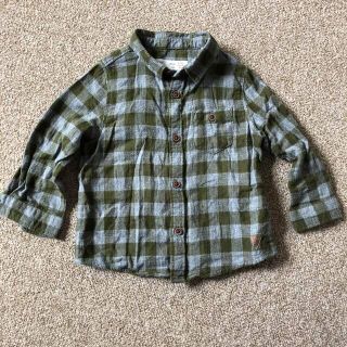 ザラキッズ(ZARA KIDS)のザラベビー　zara チェックシャツ　80(シャツ/カットソー)