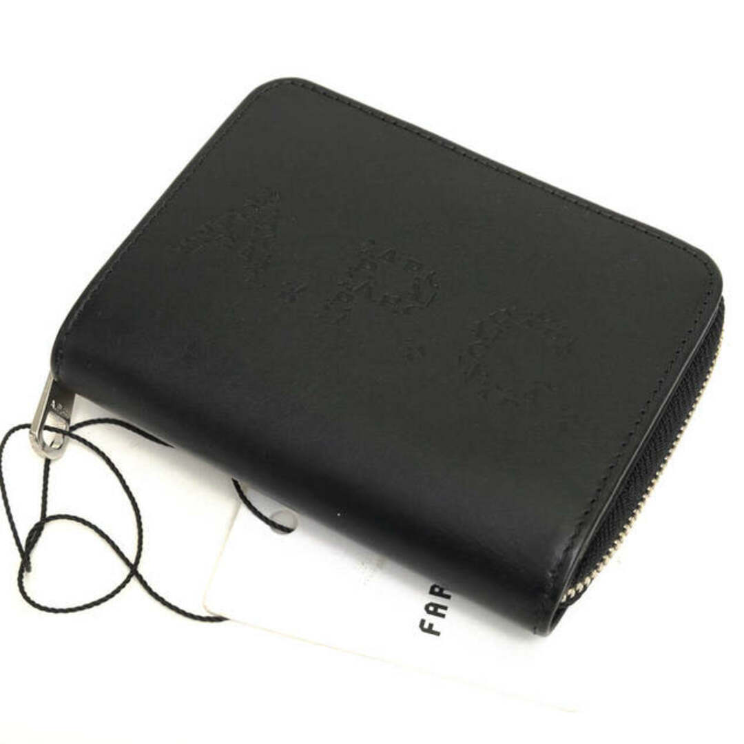 アーペーセー/A.P.C. 財布 ウォレット メンズ 男性 男性用レザー 革 本革 ブラック 黒 EMMANUEL EMBOSSED LOGO WALLET エマニュエルロゴ型押し 小銭入れあり 二つ折り ラウンドジップ ラウンドファスナー