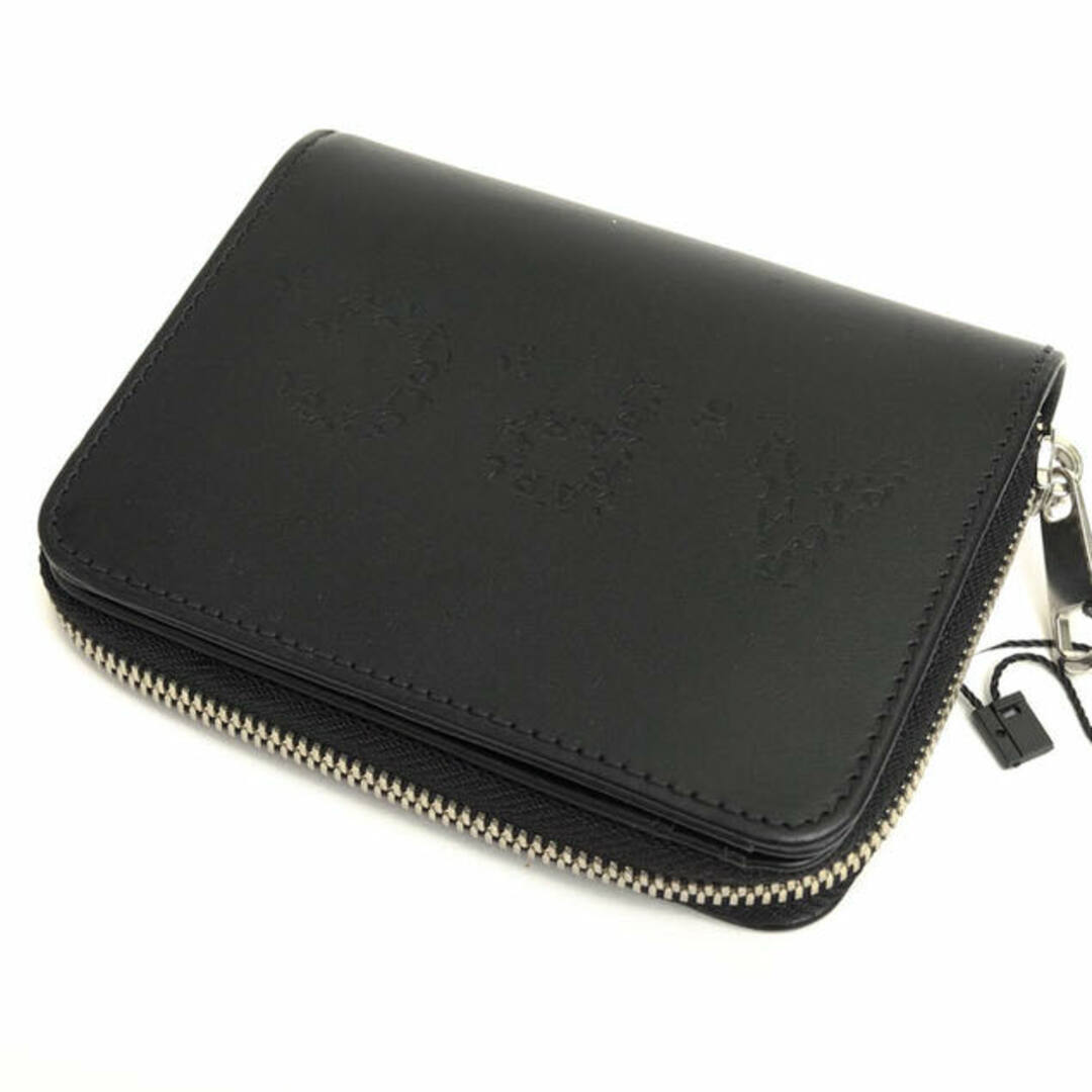 アーペーセー/A.P.C. 財布 ウォレット メンズ 男性 男性用レザー 革 本革 ブラック 黒 EMMANUEL EMBOSSED LOGO WALLET エマニュエルロゴ型押し 小銭入れあり 二つ折り ラウンドジップ ラウンドファスナー