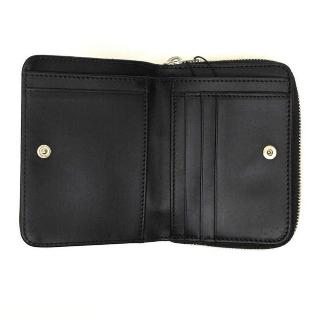 アーペーセー/A.P.C. 財布 ウォレット メンズ 男性 男性用レザー 革 本革 ブラック 黒 EMMANUEL EMBOSSED LOGO WALLET エマニュエルロゴ型押し 小銭入れあり 二つ折り ラウンドジップ ラウンドファスナー