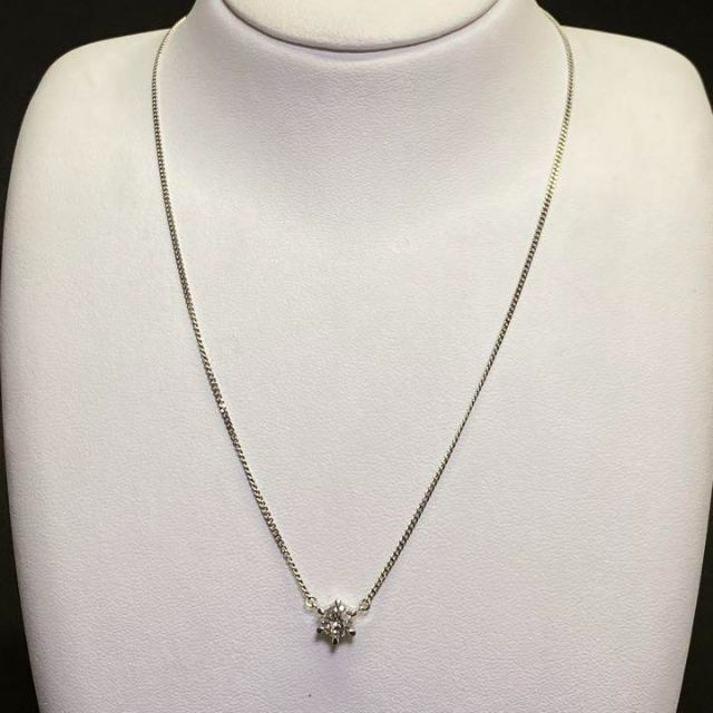 シルバーグレー サイズ ダイヤモンド ネックレス プラチナ 42cm