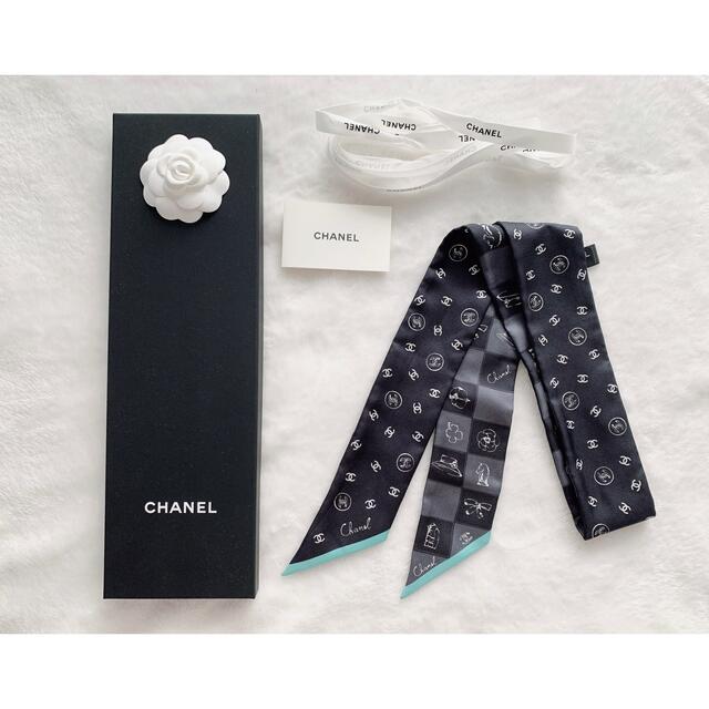 CHANEL 新作スカーフ ヘアバンド シャネル 新品 ココマーク ホワイト-
