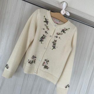 ボンポワン(Bonpoint)のちより様専用　Bonpoint ボンポワン 刺繍 カーディガン(カーディガン)