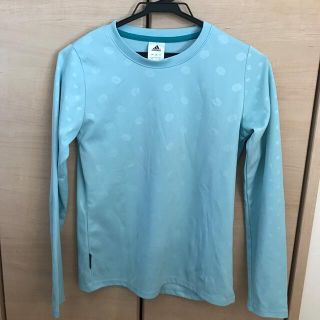 アディダス(adidas)のアデダス　レディース 長袖S水色(Tシャツ(長袖/七分))