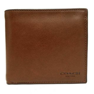 コーチ(COACH)のコーチ／COACH 財布 ウォレット メンズ 男性 男性用レザー 革 本革 ブラウン 茶  79160 Compact ID Wallet in Sport Calf Leather 小銭入れあり 二つ折り(長財布)