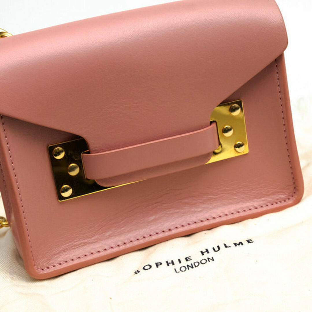 ソフィーヒュルム／Sophie Hulme バッグ ショルダーバッグ 鞄 レディース 女性 女性用レザー 革 本革 ピンク  BG004LE ALBION MINI ENVELOPE BAG アルビオン エンベローブ