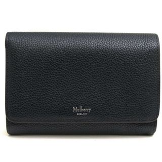 マルベリー(Mulberry)のマルベリー／MULBERRY 財布 ウォレット レディース 女性 女性用レザー 革 本革 ネイビー 紺  Medium Continental French Purse 小銭入れあり 二つ折り シボ革 シュリンクレザー(財布)