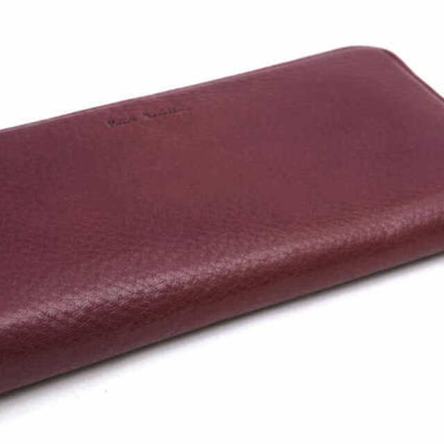 ポールスミス/Paul Smith 長財布 財布 ウォレット レディース 女性 女性用レザー 革 本革 レッド ブラウン 赤 茶 PWA175 ハートプル マルチストライプ ラウンドジップ ラウンドファスナー