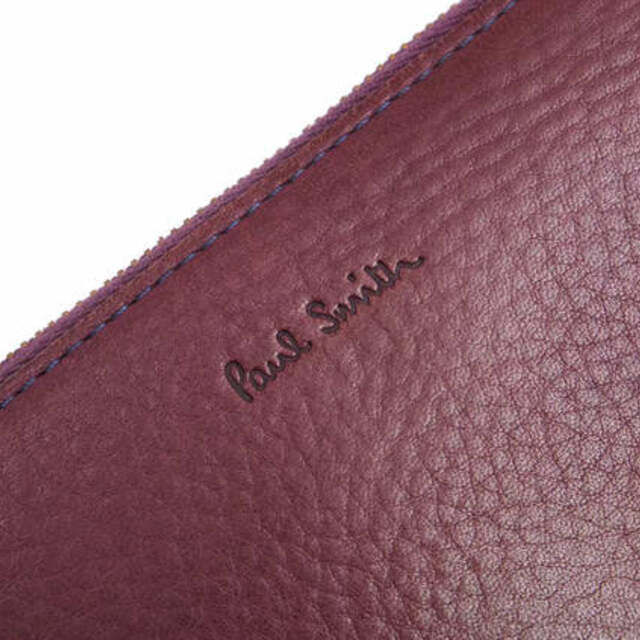 美品★ Paul Smithハイライトステッチ 長財布レディースブラウン