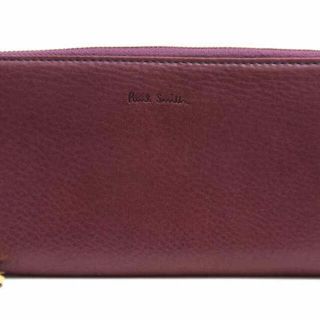 ポールスミス(Paul Smith)のポールスミス／Paul Smith 長財布 財布 ウォレット レディース 女性 女性用レザー 革 本革 レッド ブラウン 赤 茶  PWA175 ハートプル マルチストライプ ラウンドジップ ラウンドファスナー(財布)