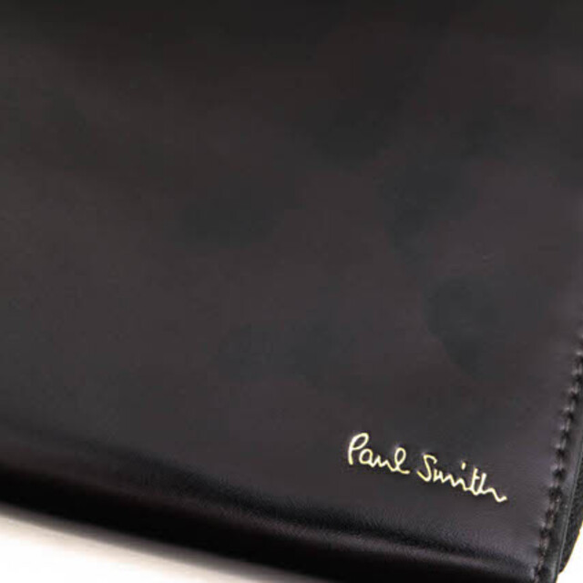 ポールスミス／  長財布 財布 ウォレット メンズ 男性 男性用レザー 革 本革 ブラック 黒  小銭入れあり  ラウンドジップ ラウンドファスナー