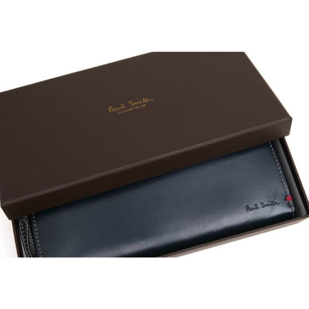 ポールスミス/Paul Smith 長財布 財布 ウォレット メンズ 男性 男性用レザー 革 本革 ネイビー 紺 P878 小銭入れあり ラウンドジップ ラウンドファスナー