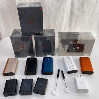 グロー(glo)の【おまけ付・まとめ売り】未開封①glo hyper+３台・ ②hyper１台(タバコグッズ)