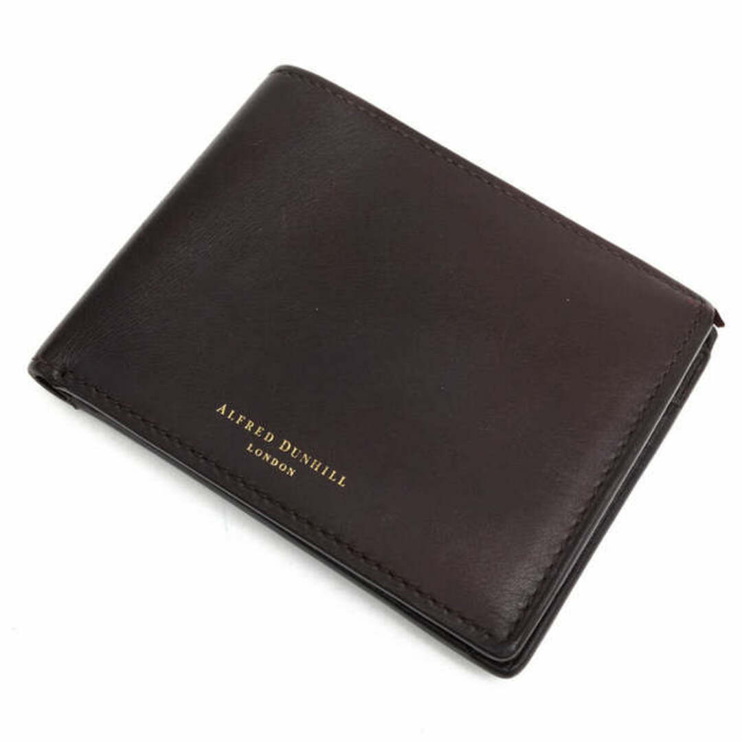 ダンヒル/Dunhill 財布 ウォレット メンズ 男性 男性用レザー 革 本革 ダークブラウン 茶 ブラウン DUKE 6CC Billford Wallet デューク 小銭入れあり 二つ折り