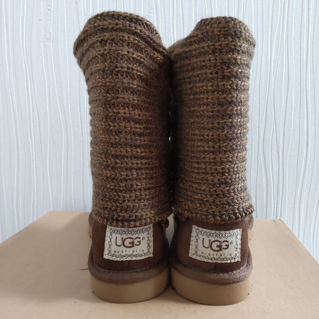 UGG アグ ニットブーツ  Classic Cardy 22.0cm モス靴/シューズ