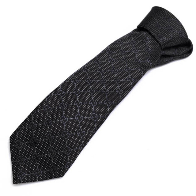 グッチ／GUCCI ネクタイ メンズ 男性 男性用シルク グレー 灰色 PSAG800004 TIE DEIENE GG柄