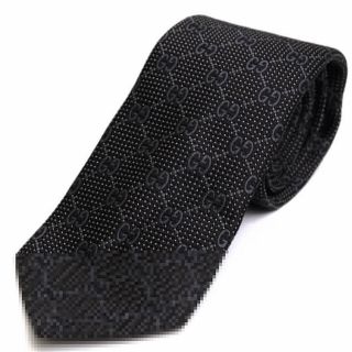 グッチ(Gucci)のグッチ／GUCCI ネクタイ メンズ 男性 男性用シルク グレー 灰色  PSAG800004 TIE DEIENE GG柄(ネクタイ)