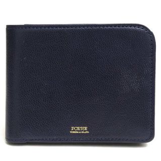 ポーター(PORTER)のポーター 吉田カバン／PORTER 財布 ウォレット レディース 女性 女性用レザー 革 本革 ネイビー 紺  109-03820 GEM ジェム 小銭入れあり 二つ折り(財布)