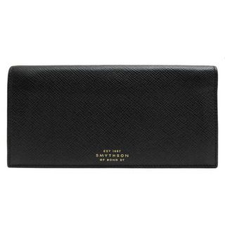 スマイソン(Smythson)のスマイソン／SMYTHSON 長財布 財布 ウォレット メンズ 男性 男性用レザー 革 本革 ブラック 黒  パナマ PANAMA SLIM COAT WALLET W/COIN PURSE 小銭入れあり(長財布)