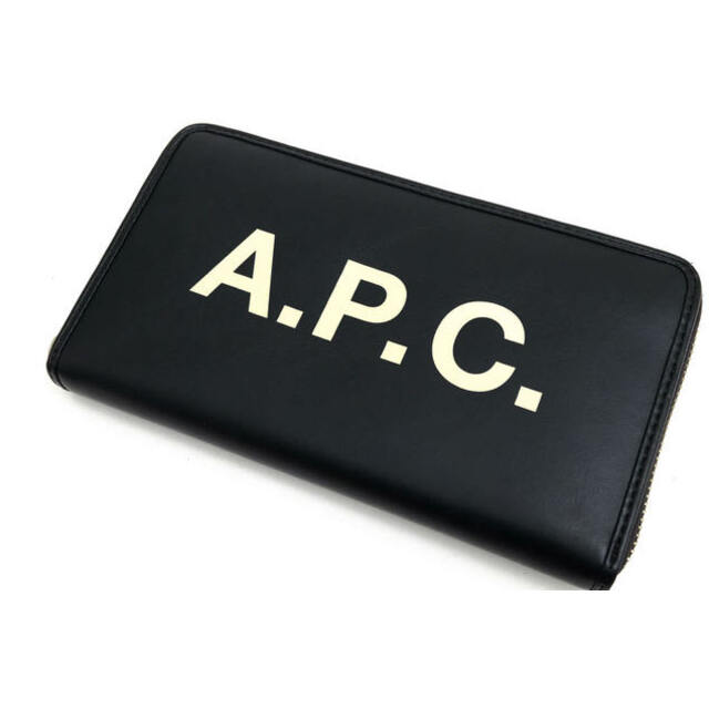 アーペーセー/A.P.C. 長財布 財布 ウォレット メンズ 男性 男性用PVC レザー 革 ブラック 黒 MORGAN LOGO PORTFOLIO WALLET 小銭入れあり ラウンドジップ ラウンドファスナー ユニセックス 男女兼用