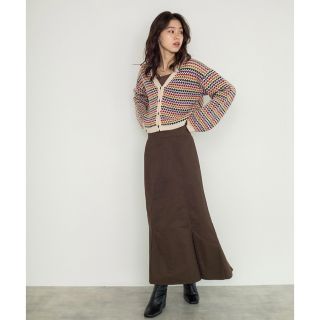 ダブルクローゼット(w closet)のw closet  ダブルクローゼット マルチボーダーカーディガン(カーディガン)