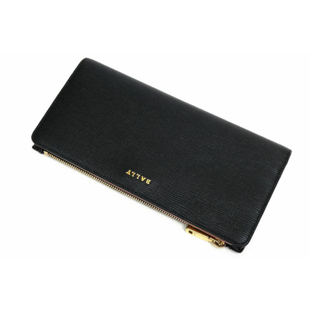 バリー/BALLY 長財布 財布 ウォレット レディース 女性 女性用レザー 革 本革 ブラック 黒 LILL エンボス加工 小銭入れあり