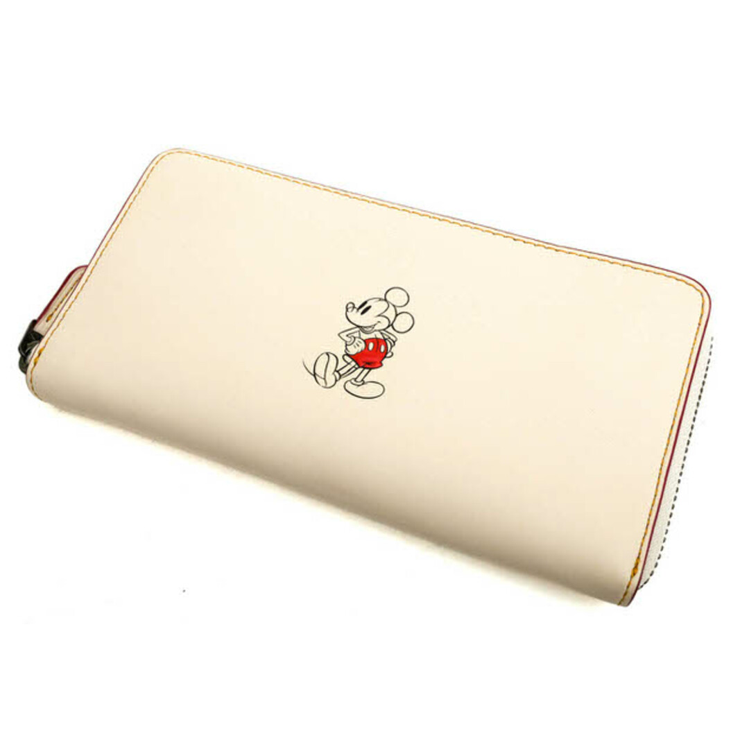 コーチ／COACH 長財布 財布 ウォレット レディース 女性 女性用レザー 革 本革  F58939 Accordion Zip Wallet In Glove Calf Leather With Mickey アコーディオン ジップ ウォレット ウィズ ミッキー ミッキーマウス 小銭入れあり ラウンドジップ ラウンドファスナー 2