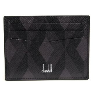 ダンヒル(Dunhill)のダンヒル／Dunhill カードケース 名刺入れ メンズ 男性 男性用PVC レザー 革 グレー 灰色  L2BPF1Z CADOGAN ENGINE TURN SLIP CARD CASE カドガン エンジンターン(財布)