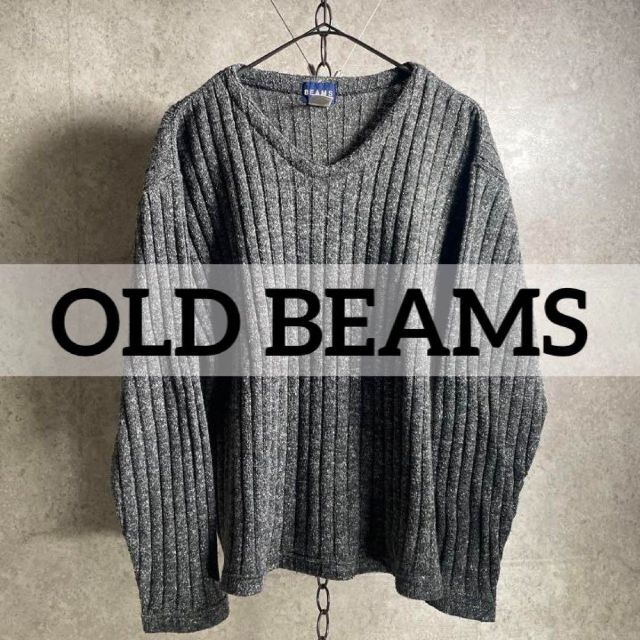 BEAMS - オールドビームス Vネック セーター ニット 日本製 リプ編み